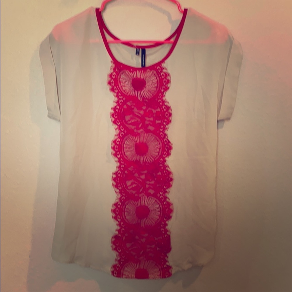 Red Flower Blouse